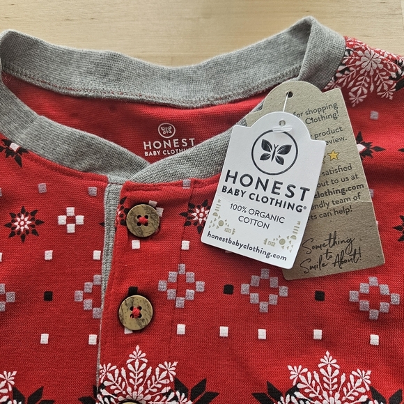 Honest Co Men's Holiday Winter Pajamas Sz Medium Organic Cotton NWT - Picture 7 of 14